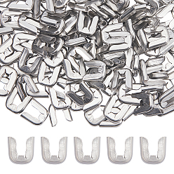 Нержавеющая Сталь Цвет 304 спиральные костяные наконечники из нержавеющей стали, крышка конца цепи рыбья кость, цвет нержавеющей стали, 13x12.5x3 мм