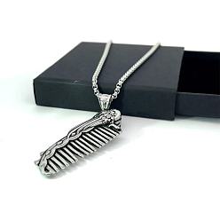 Нержавеющая Сталь Цвет Винтажный кулон в китайском стиле с изображением дракона и феникса, цифра, титановая сталь, украшение в стиле хип-хоп.