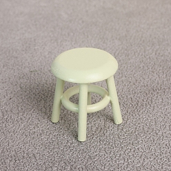 Бледно-Зеленый Миниатюрные украшения из дерева, аксессуары для домашнего кукольного домика с микро-ландшафтом, притворяясь опорными украшениями, стул, бледно-зеленый, 35x38 мм