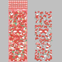 Красный Наборы ленточных лазерных наклеек, самослипание, для чемодана, скейтборде, холодильник, шлем, оболочка мобильного телефона, красные, 177x56 мм