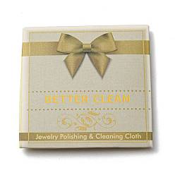 Желтый Двусторонняя бархатная ткань из микрофибры, для чистки и полировки серебряных украшений, желтые, 48.5x48.5x0.5 мм