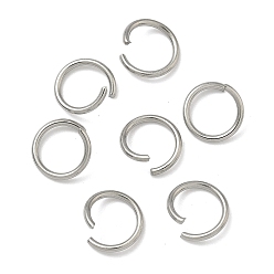 Нержавеющая Сталь Цвет Устойчивы к потускнению 304 открытые соединительные кольца из нержавеющей стали, цвет нержавеющей стали, 10x1.2 мм, внутренний диаметр: 7.6 мм