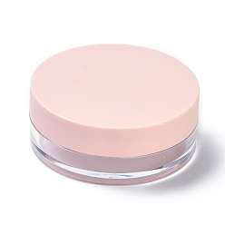 Pink Wiederverwendbare lose Plastikpulverflaschen, leere Flaschen, DIY Make-up Puder Fall, mit Schwammpuderquaste und Sieb, rosa, 6.5x2.5 cm