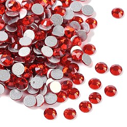 Светло-сиамский Стеклянные стразы, плоский зад, класс А, с покрытием на задной стороне, граненые, полукруглый, Light Siam, 3~3.2 мм , около 1440 шт / мешок