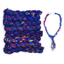 Средно-синий Шнур из чистого шелка, тай-дай, для жемчуга и бисера, светло-синий, 2~5 мм, около 13.12 ярдов(12м)~16.40 ярдов(15м)/упаковка