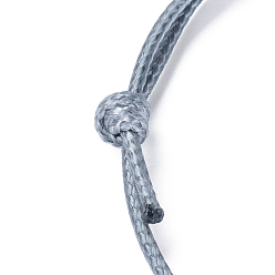 Slate Gray Korean Waxed Polyester Cord Bracelet Making, Slate Gray, Adjustable Diameter: 40~70mm