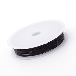 Черный Круглая медная проволока для ювелирных изделий, чёрные, 18 датчик, 1.0 мм, около 459.31 футов (140 м) / 1000 г