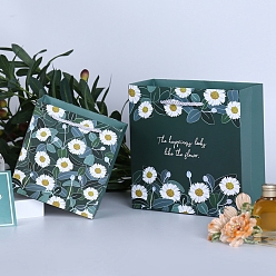 Цветок Складные картонные бумажные подарочные коробки, подарочная упаковка, прямоугольник с ручкой, цветок, 30x12x27 см
