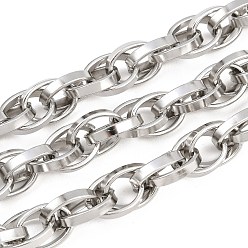 Нержавеющая Сталь Цвет 304 из нержавеющей стали веревочные сети, несварные, с катушкой, цвет нержавеющей стали, 13.5x10x2.5 мм