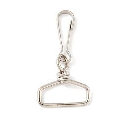 Платина Железа поворотные застежки, прямоугольные, платина, 60 мм, Кулон : 29x29.5x7.5 мм