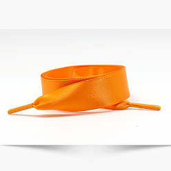 Темно-Оранжевый Плоские полиэстеровые шнурки, замена шнурков, темно-оранжевый, 1240x20 мм