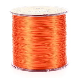 Коралловый Плоская эластичная эластичная нить с японскими кристаллами, для браслетов изготовление ювелирных изделий из драгоценных камней ремесло из бисера, коралл, 0.5 мм, около 328 ярдов (300 м) / рулон