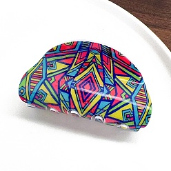 Разноцветный Акриловые коготь заколки, аксессуары для волос для женщин и девочек, арка, красочный, 45x80 мм