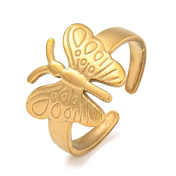 Настоящее золото 18K 304 перстень из нержавеющей стали, манжета кольцо, реальный 18 k позолоченный, внутренний диаметр: 18.4 мм