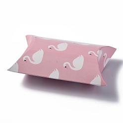 Лебедь Бумажные подушки, подарочные коробки конфет, для свадьбы сувениры детский душ день рождения праздничные атрибуты, розовые, лебедь, 3-5/8x2-1/2x1 дюйм (9.1x6.3x2.6 см)