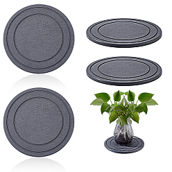 Темно-Серый 4шт. диатомитовая земля, блюдце для растений, круглый влагопоглощающий коврик для растений, темно-серый, 201x8.5 мм
