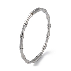 Платина Стойка покрытие латунные бамбуковые палочки шарнирные браслеты, без свинца и без кадмия, платина, 1/8 дюйм (0.45 см), внутренний диаметр: 2x2-1/4 дюйм (5x5.8 см)