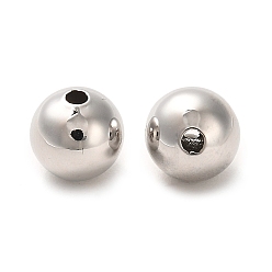 Платина Латунные бусины, круглые, платина, 8x7.5 мм, отверстие : 1.8 мм