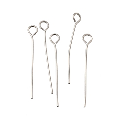 Платина Латунные булавки, без кадмия и без свинца, стойки покрытие, долговечный, платина, 22x3x0.5 мм, отверстие : 2 мм