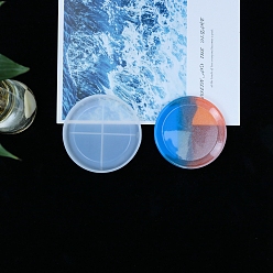 Белый Силиконовые чашки коврики формы, формы для литья смолы, для уф-смолы, изготовление ювелирных изделий из эпоксидной смолы, каботажное судно, плоско-круглые, белые, 111x12 мм