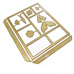 Золотой Углеродистая сталь разрезает трафареты, для diy scrapbooking, Фотоальбом, декоративная бумага для тиснения, золотые, 148x115 мм