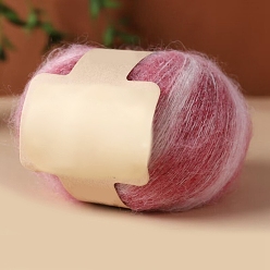 Фламинго Пряжа мохер градиентного цвета, длинная шерстяная пряжа для вязания, для одежды шарфы свитера шали шапки, фламинго, 50г/моток