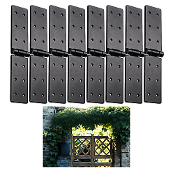 Negro Bisagra de hierro, accesorios para puertas de armario, Rectángulo, negro, 105x40x12 mm