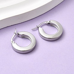 Нержавеющая Сталь Цвет Серьги из 201 нержавеющей стали, с 304 штифтов из нержавеющей стали, цвет нержавеющей стали, 21x20x4 мм