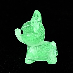 Фиолетовый Светящиеся смоляные украшения для собак, светящиеся в темноте украшения, микроландшафтные украшения сада, фиолетовые, 19x15x11 мм