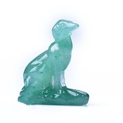 Зеленый Авантюрин Резные фигурки собак из натурального зеленого авантюрина, для домашнего украшения рабочего стола, 40 мм