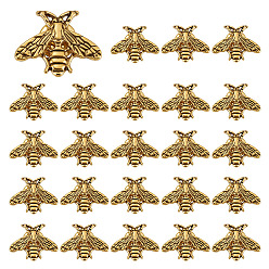 Античное Золото 24 шт. брошь из сплава в виде пчел, изысканные булавки для лацканов для мужчин и женщин, античное золото , 20x25.5 мм