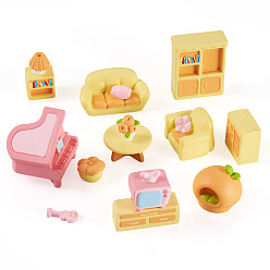 Mixed Shapes 15 шт. 15 стили миниатюрные украшения из смолы, для садовых кукольных домиков, разнообразные, 13~46x9~26.5x12~43.5 мм, 1 шт / стиль