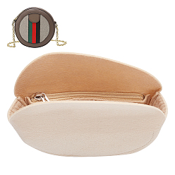 Папайя Оранжевый Вставки-органайзеры для кошельков из шерстяного фетра, формирователь круглых сумок, с молнией из сплава, круглые, papayawhip, 15.5x4.85 см