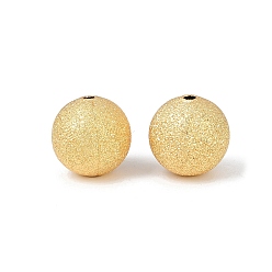 Золотой Текстурированные латунные бусы, стойки покрытие, долговечный, без свинца и без кадмия, золотые, 13.5 мм, отверстие : 2.5 мм