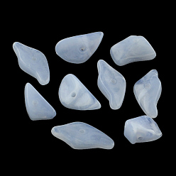 Cornflower Blue Chip Imitation Gemstone Acrylic Beads, Cornflower Blue, 19~28x14~19x6~13mm, Hole: 2mm, about 310pcs/500g