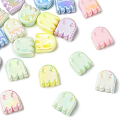 (52) Непрозрачная лаванда 20 акриловые бусины с УФ-покрытием, радужный, призрак, разноцветные, 14x12 мм