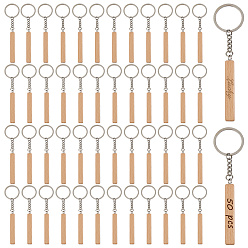 Платина Брелки из сплава дерева, прямоугольные, платина, 130 мм