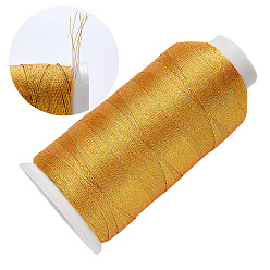 Gold Nylon Metallic Thread, Embroidery Thread, 6-Ply, Gold, 0.4mm, about 699.91 yards(640m)/roll