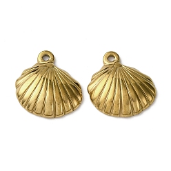 Shell Shape Океан 304 подвески из нержавеющей стали, ионное покрытие (ip), золотые, формы раковины, 20x19.5x4.5 мм, отверстие : 1.8 мм