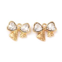 Прозрачный Сплава кристалла горный хрусталь подвески, бабочки прелести, прозрачные, 13.5x16.5x4 мм, отверстие : 1.6 мм