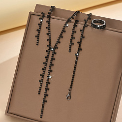 Реактивный Самолет Ожерелье с подвеской-кисточкой из сплава и стразами, серьги-гвоздики и кольцо, струя, 370 мм & 50 мм & 17 мм & 190 мм