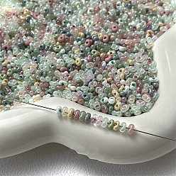 Средний Аквамарин Стеклянные бусины, овальные, аксессуары для браслетов своими руками, средний аквамарин, 4x3x2 мм, отверстие : 0.8 мм