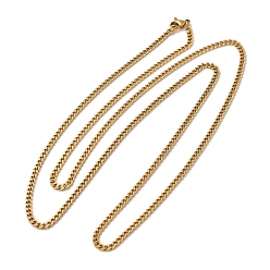 Золотой Ионное покрытие (ip) 304 ожерелья-цепочки из нержавеющей стали, для изготовления колье из бисера, золотые, 29.53 дюйм (75 см), широк: 2.5 мм