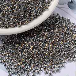 (RR3202) Magic Copper Red Lined Crystal MIYUKI Round Rocailles Beads, Japanese Seed Beads, 8/0, (RR3202) Magic Copper Red Lined Crystal, 3mm, Hole: 1mm, about 19000~20500pcs/pound