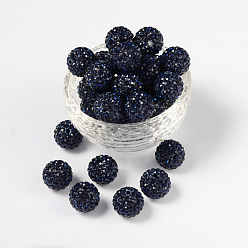 Монтана Pave disco бусины, Бусины со стразами, полимерная глина , класс А, Монтана, С. 15 (2.1~2.2 мм), 14 мм, отверстие : 2 мм