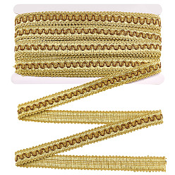 Бледно-Золотистый Полиэстеровые плетеные волнистые ленты, аксессуары для одежды, бледно золотарник, 3/4 дюйм (20 мм)