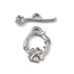 Нержавеющая Сталь Цвет Не тускнеет 304 застежки-тоглы из нержавеющей стали, цвет нержавеющей стали, 19.5x14x2 мм, отверстие : 3x1 мм, бар: 6.5x22x3 mm, отверстие : 2x1 мм