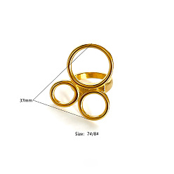 Ring 316 l хирургические перстни из нержавеющей стали, золотые, кольцо, размер США 7 (17.3 мм)