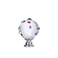 Разноцветный Стеклянные ручки ящика, круглый ящик с ручкой, железный винт, красочный, 30 мм