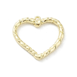 Golden Alloy Pendants, Heart Charms, Golden, 21x23x2.5mm, Hole: 1.4mm